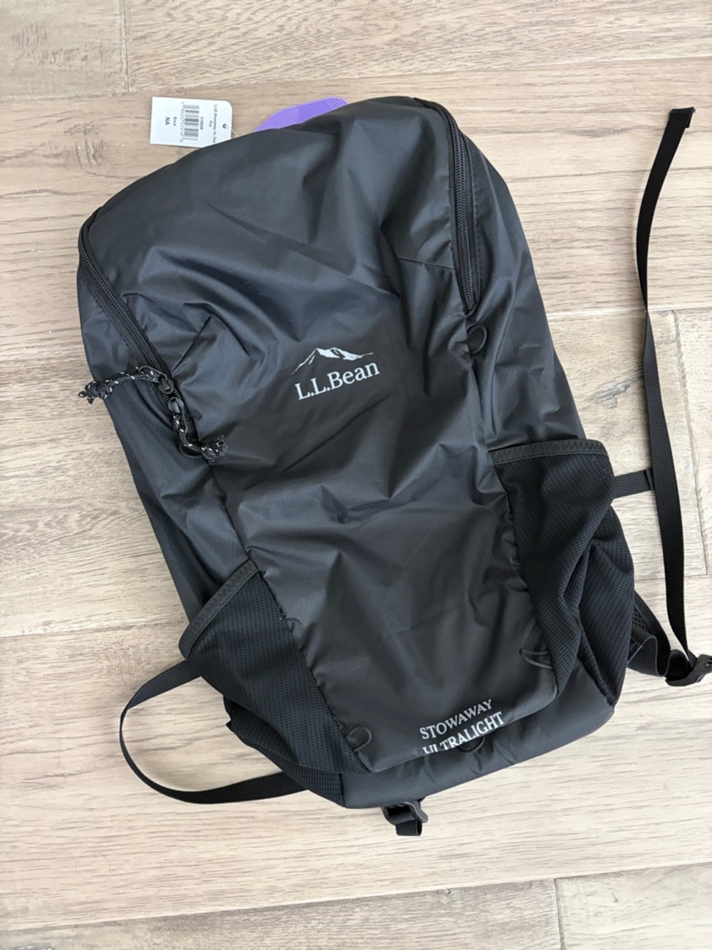 NWT L.L. Bean Black Stowaway Ultralight Daypack